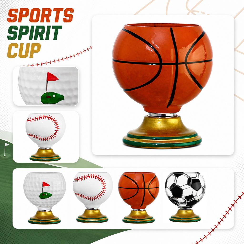 Plastic Soccer Ball Shaped Drinking Cup with Decorative Base Novelty Sports Fan Gift Creative Design for Party Use and Collectors
