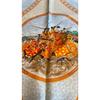 Used HERMES Carre orange large scarf