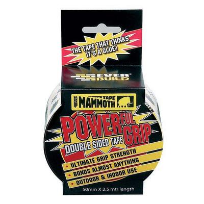 Mammoth Powerful Grip Double Sided Tape 50mm X 2.5m