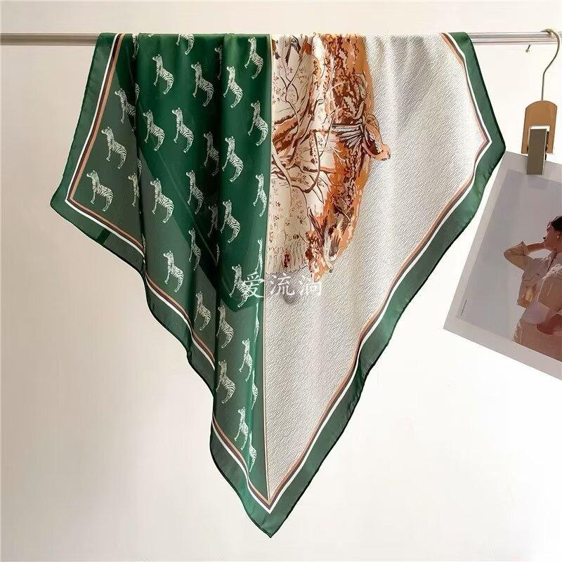 70 silk scarf square scarf high sense fashion versatile professional simulation silk small scarf versatile printed women's silk scarf