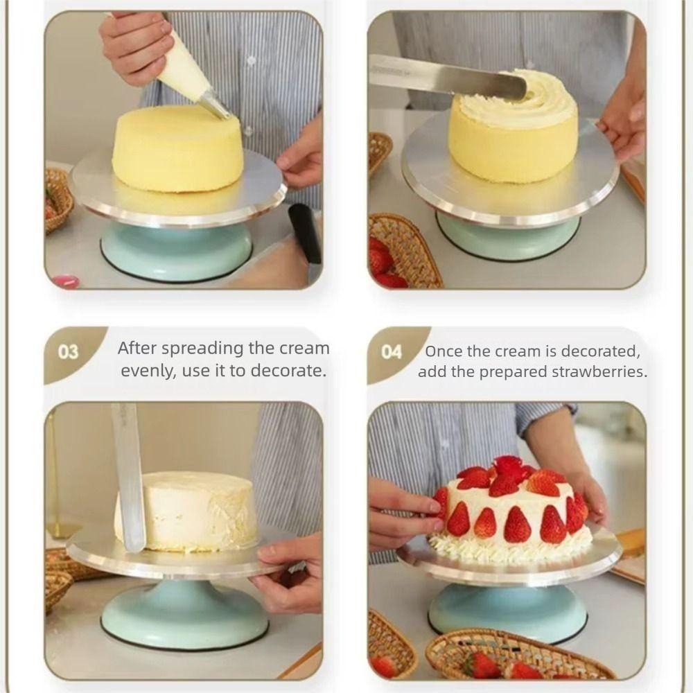 Aluminium Zink Zinklegierung Kuchen Dekorier Drehteller Rutschfester Drehbarer Kuchenständer Backwerkzeuge