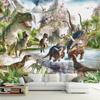 Wallpaper Cartoon Children Wallpaper 3D Stereo Dinosaur Backdrop Wall Decor 3D Wall Mural