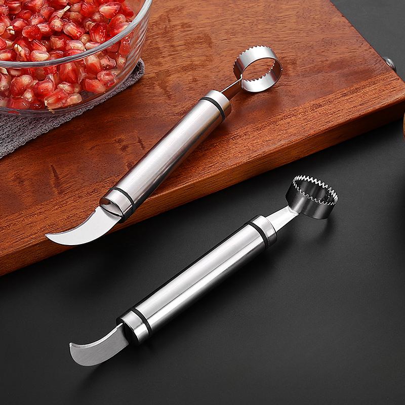 Double-end Orange Grapefruit Knife Pomegranate Fruit Cutter Stainless Steel Grapefruit Orange Peeler Fruit Opener Kitchen Gadget