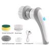 Electric Spin Scrubber Portable Cordless Rechargeable Scrubber With 3 Replaceable Brush For Bathroom Bathtub Kitchen