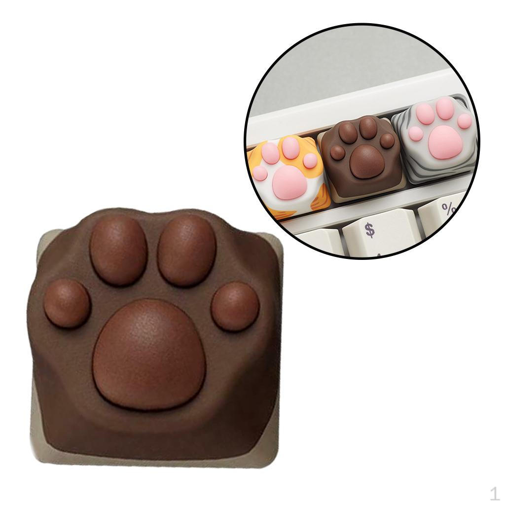 

Silicone paw of cat Mechanical Keyboard Keycap Pad for Switches, Durable Premium Brown
