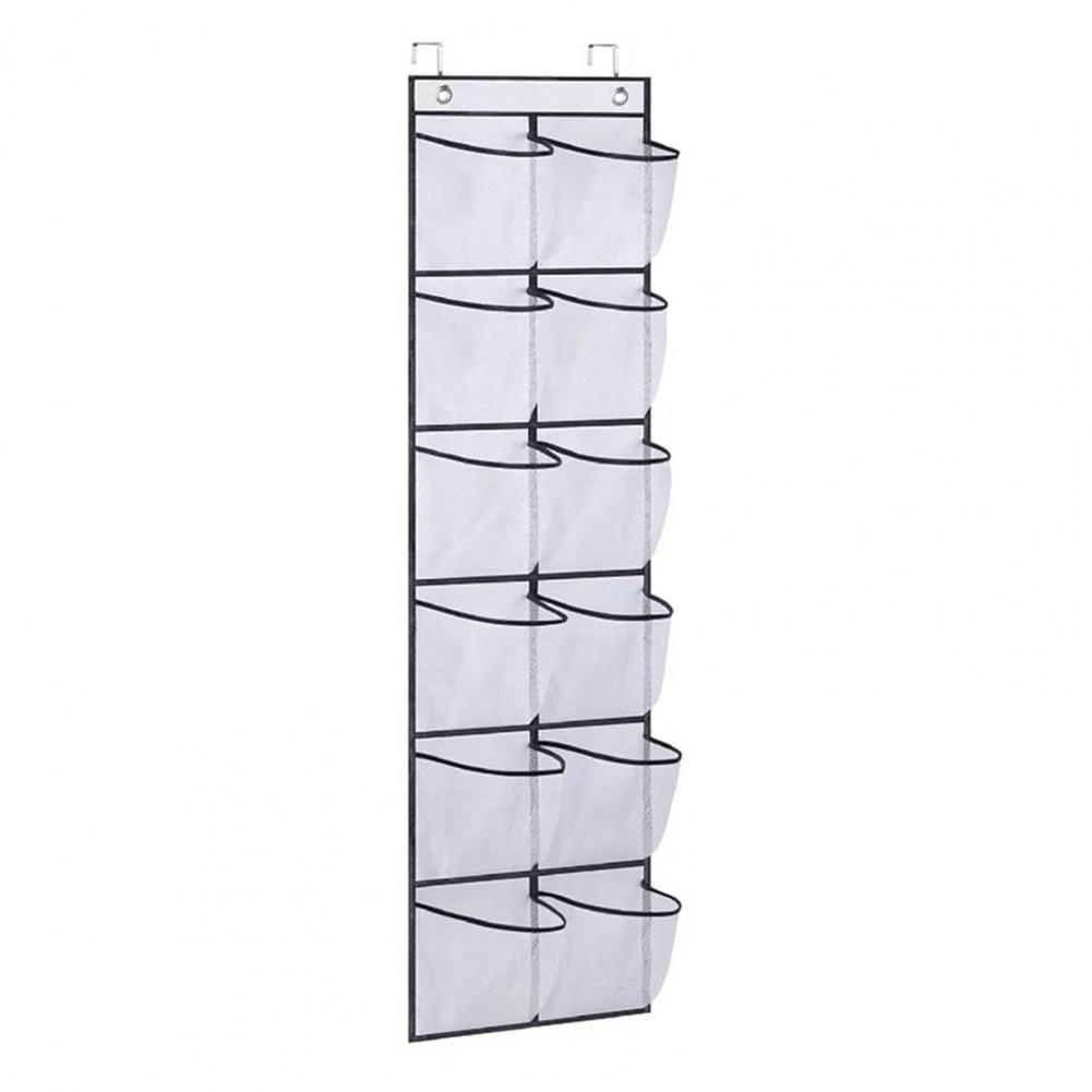 

12/24Grids Shoe Rack Storage Bag Transparent Oxford Cloth PVC Organizer Multi Layer Hand Washable Shoe Holder Sundries Organiser