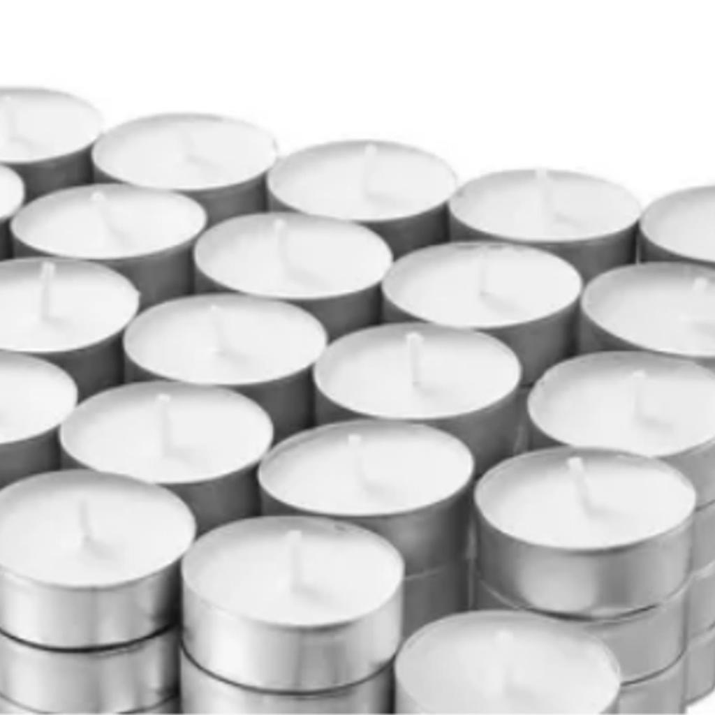 100 Packs Unscented Tea Lights Candles 4 Hour Smokeless Dripless Mini Paraffin Tealight Candles Set