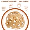 4 Pcs Small Bamboo Cage with Hexagonal Eyes Lamp Shades Lantern Weave Cover Rattan Hand Woven Lampshades Replacement