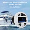 Boat Radio MP3 Media Player Stereo Marine Radio Cover Bluetooth AUX USB Waterproof Widely for ATV UTV SPA RZR FM AM Radio