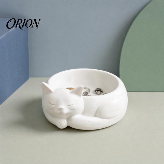 Hanging Loop Jewelry Organizer 3D Printed Cat Storage Holder, Succulents Flowerpot, Nordic Style Decoration Desktop for Rings Earrings Bracelets