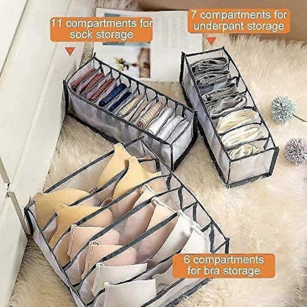 Underwear Storage Set - Foldable Underwear Drawer Storage