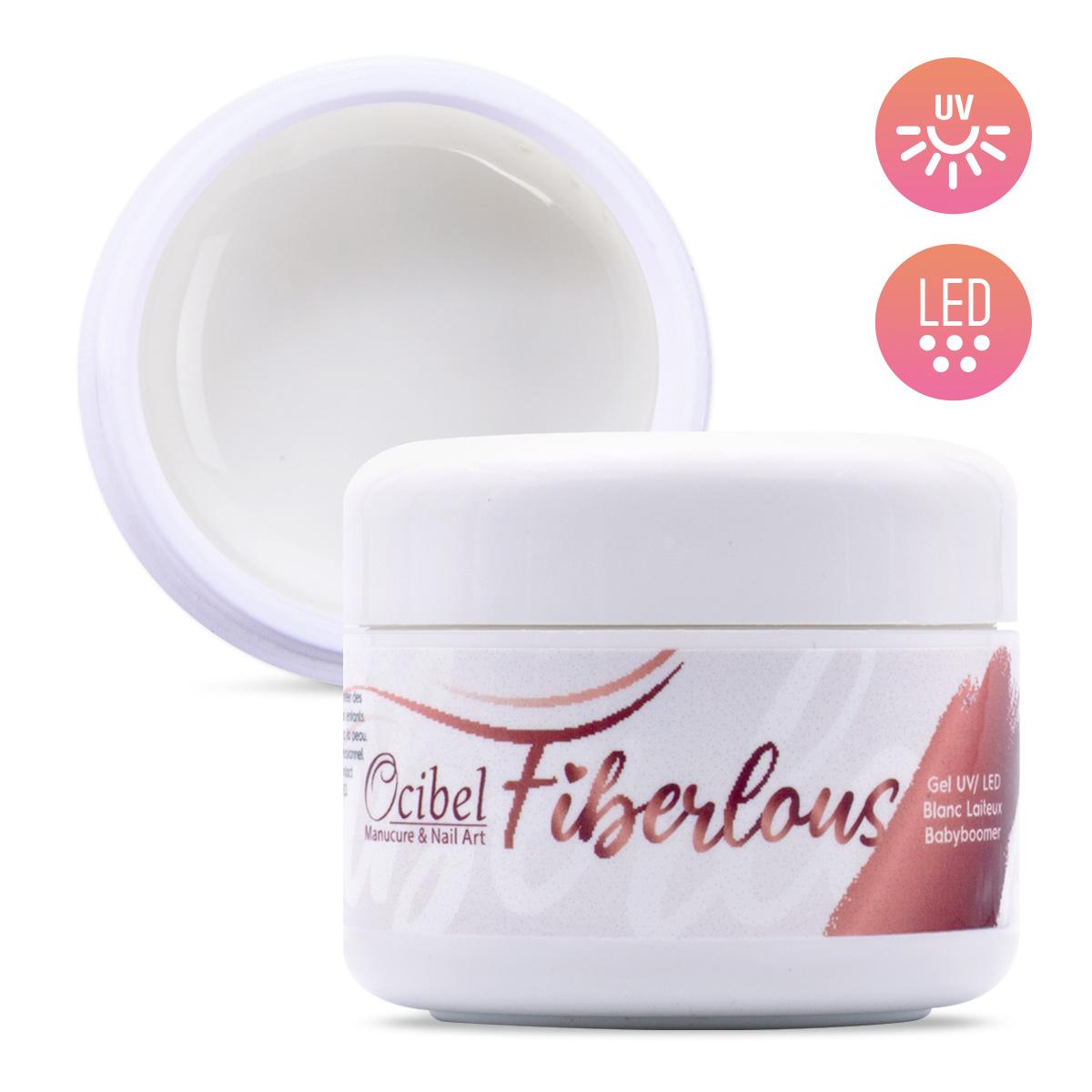 

Fiberlous Babyboomer UV / LED Milky White Gel Fiberglass - 30 мл білий