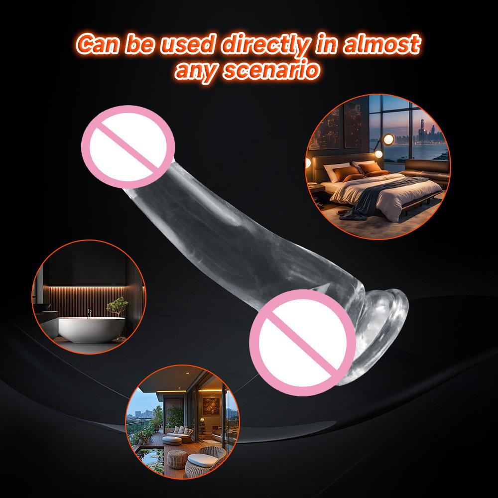 Multi-Size TPE Jelly Penis Dildo with Suction Cup, Anal Plug Vaginal Masturbator, Unisex Adult Sexy Sex Toy for Couples, Sex Toy