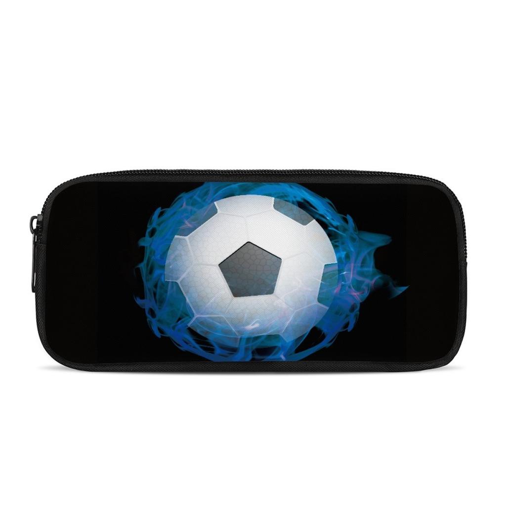 Formulation of World Cup football printed pencil bag with horizontal zipper and large-capacity stationery bag