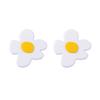 Fashionable Red Acrylic Large Flower Earrings Unique Casual Vacation Charms Jewelry for Women Girls Valentine's Day Gifts