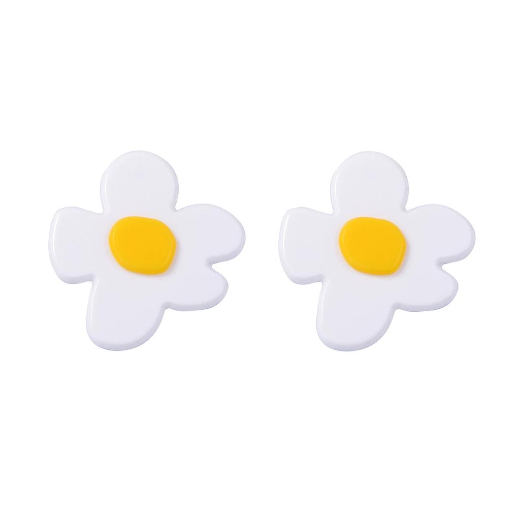 Fashionable Red Acrylic Large Flower Earrings Unique Casual Vacation Charms Jewelry for Women Girls Valentine's Day Gifts