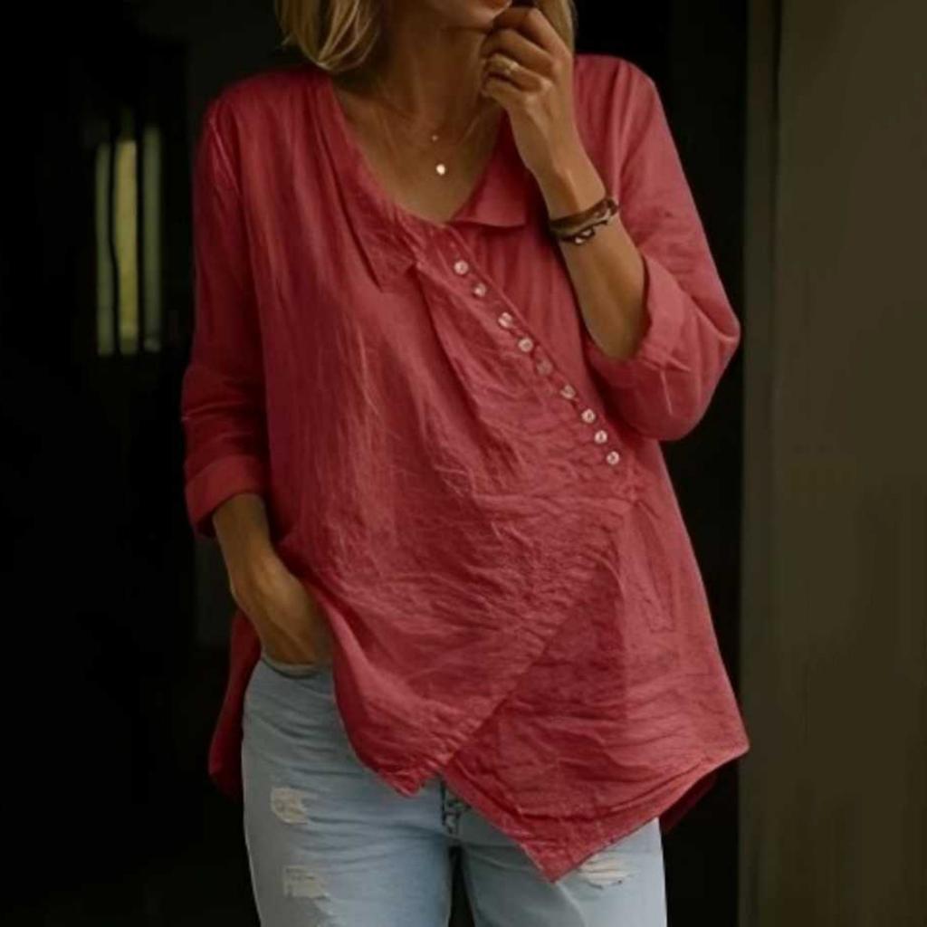 Women's Fashion Loose-Fit -Color Casual Top