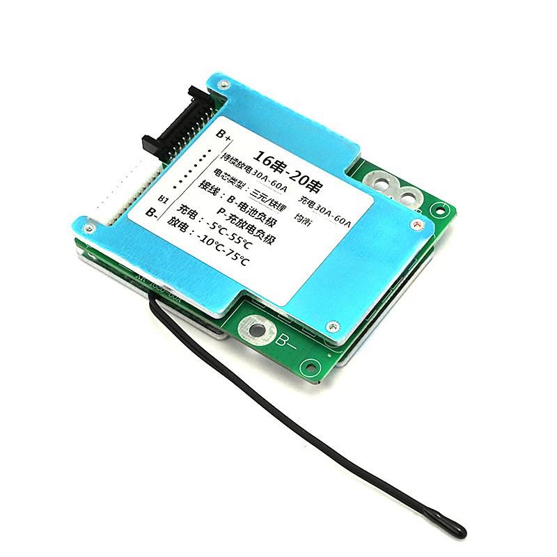 Iron-Lithium 18650 Battery 17S 40A/50A/60A with Balancing & Temp Protection for Electric Vehicles
