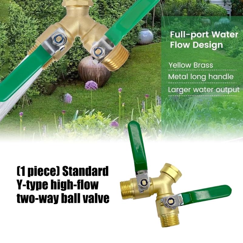 Strong Brass Y Style 2 Way Ball Valves with Corrosion Resistance Universal Pipe Fitting Valves Uprades for Home Heating