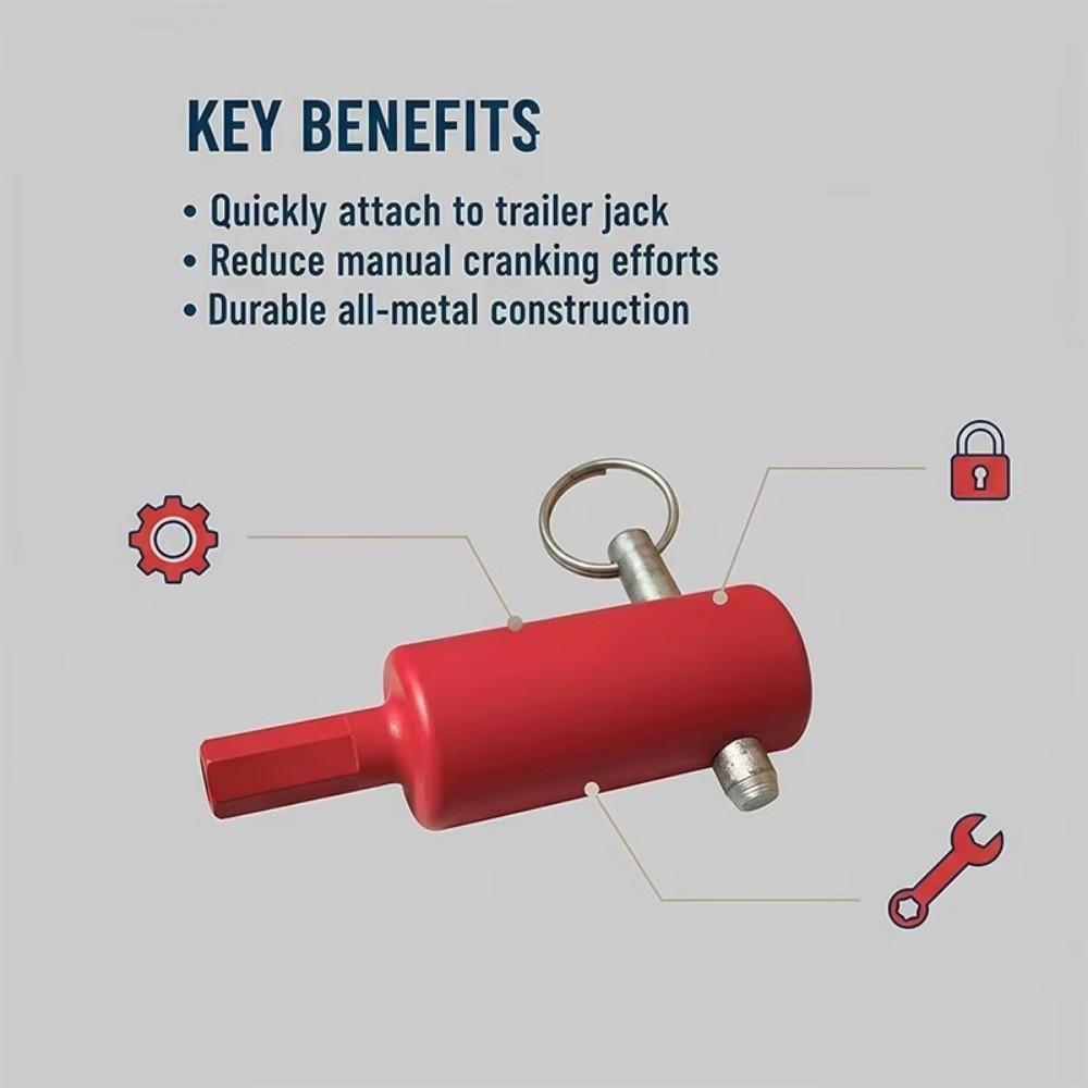 Ferramentas de Macaco de Elevação de Carro de Metal Resistente ao Desgaste Manivela de Macaco de Conexão Rápida Adaptador para Furadeira Reboques de Barco