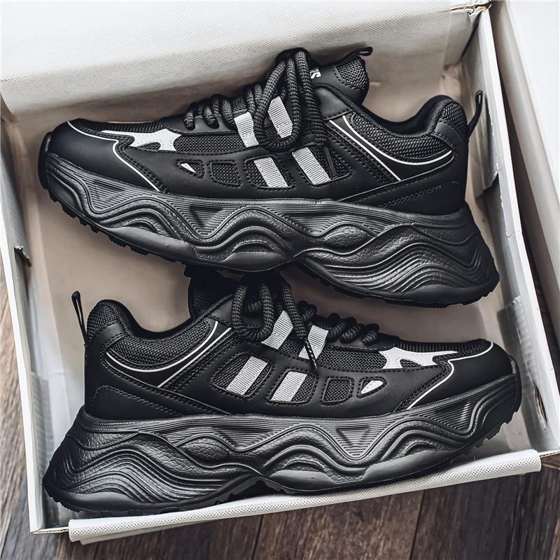 

Взрыв интернет-знаменитости мужская обувь молодежные сетчатые кроссовки мужские летние приливной бренд Дарт Вейдер толстопузые ретро папины кроссовки 44 чёрный