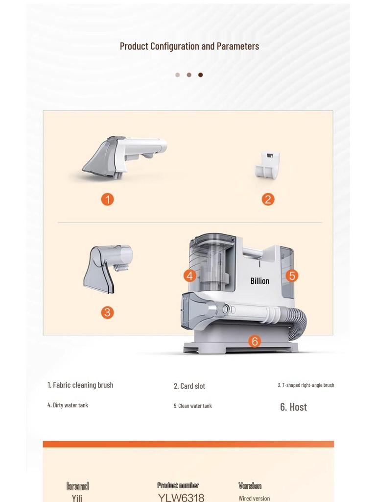 Compact Fabric and Carpet Vacuum Cleaner