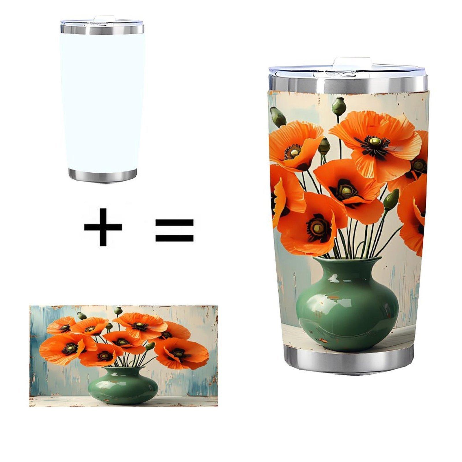 Premium Stainless 20oz Double Silver Side Tumbler 20 oz(566.99g)