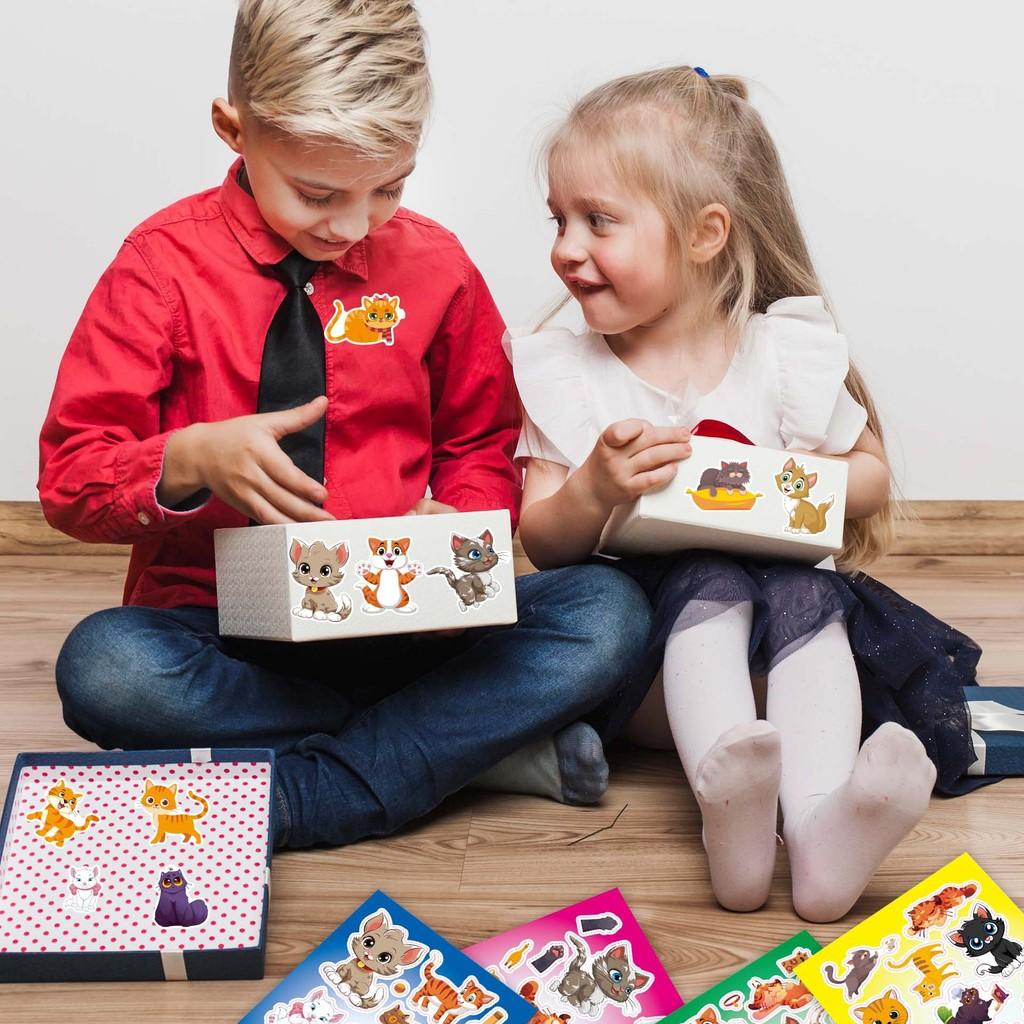 Adorable Cartoon Zoo Cat Puzzle Interactive Diy Stickers For Kids Fun Activities