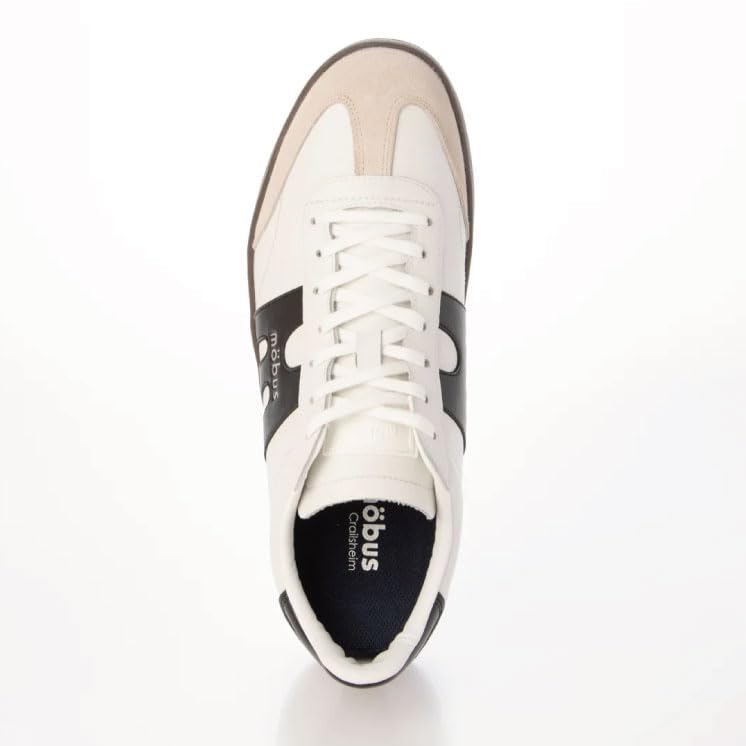 MOBUS Genuine Walking Current BROCKEN Japanese Shoe Size Men's Sneakers, Leather, Leather, Sports, Casual, Shoes, Model, (WHITE/BLACK, Dimensions,