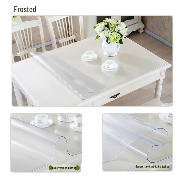 Transparent Frosted PVC Table Protector Mat