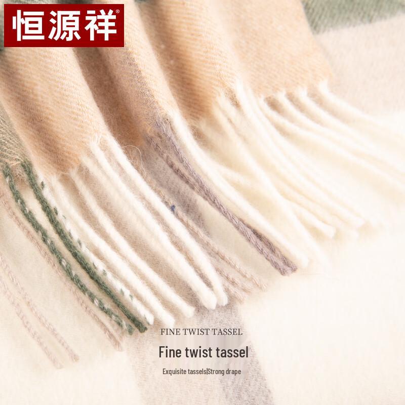 Hengyuanxiang Women's Pure Wool Thick Warm Scarf Shawl