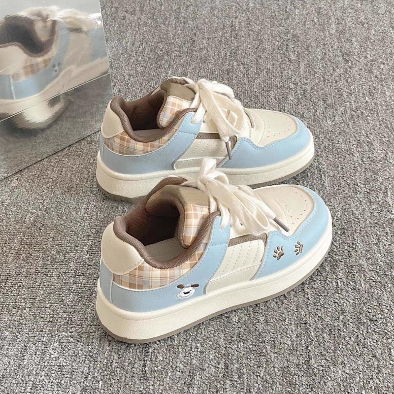Korean Casual Board Shoes, New Spring and Autumn Thick-soled Non-slip Student Bread Shoes