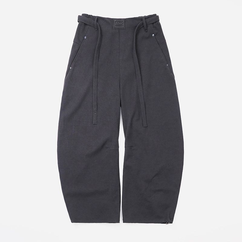 

South korea Badblood American vintage Casual Pants Women s Sports Niche Design Straight Pants Fashion Fashionable Trousers Cement Ash S