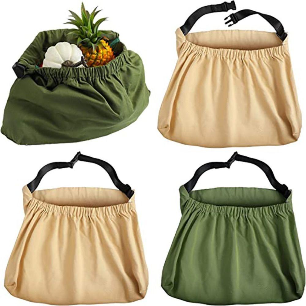 Adjustable Garden Harvest Apron Wide Opening Egg Collecting Pouch Vegetable Storage Bags  Herbs
