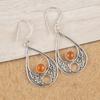 Carnelian 925 Solid Sterling Silver Earrings, Handmade Gemstone Earrings Jewelry, Gifts For Wife Brand New Earrings