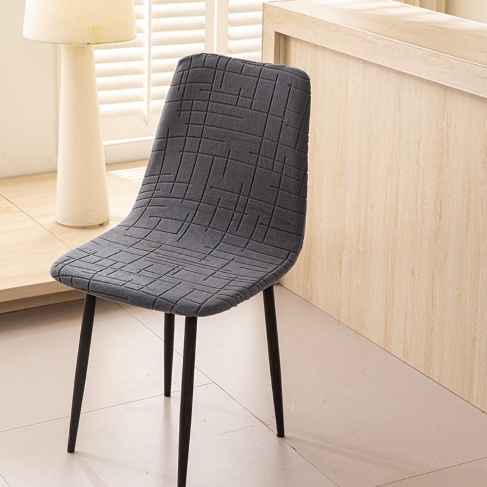 Jacquard Pattern Bar Chair Cover Geometric Texture Shell Chair Slipcover  Dining Room Use