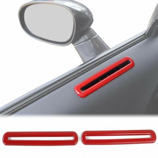 Car Interior Full Decoration Cover Trim Bezels For Dodge Challenger 2015-20 Red