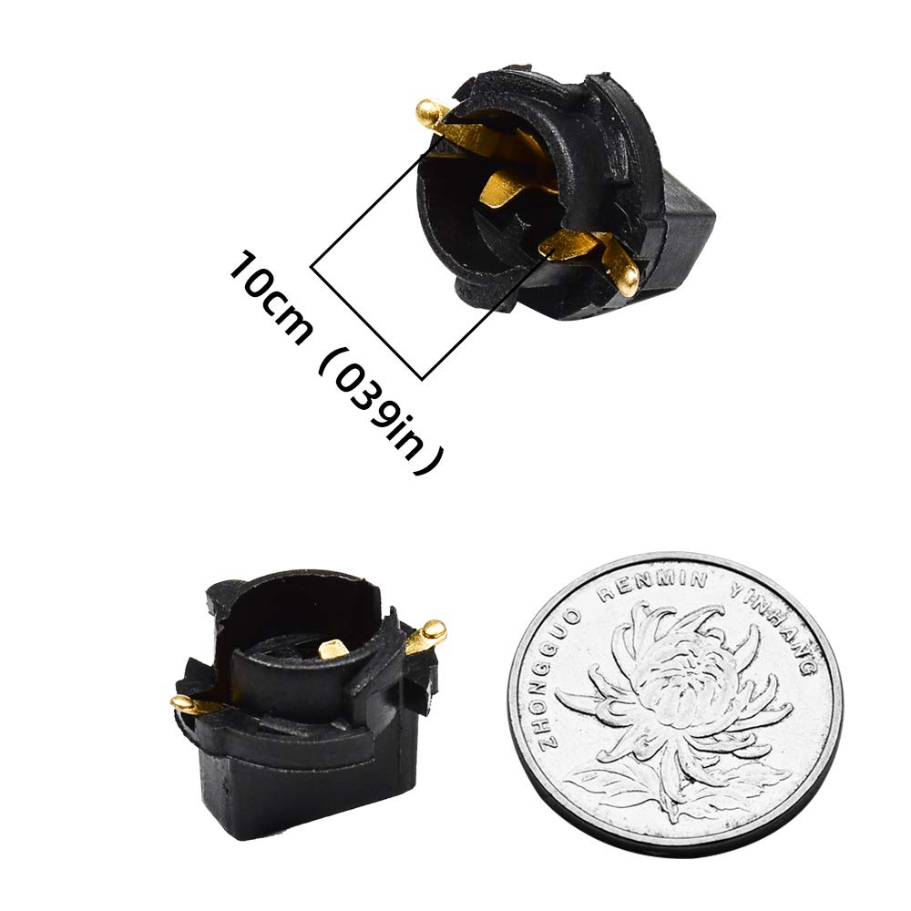 HUIQIAODS T10 LED Light Bulb Socket Wedge Base Car Light Holder (2pcs)