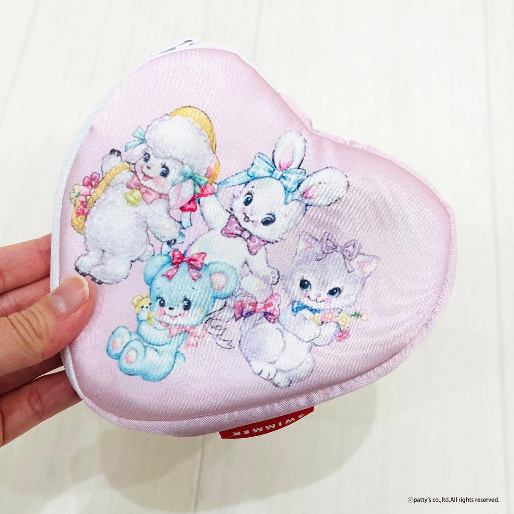 MORIPiLO Taschentuch SWIMMER Schwimmer Kleinartikel Plüschtier 13x13cm Herz Charakter von Morishita Makura Hülle, Artikel, Halter, Beutel, Niedlich, (Retro-Pink)