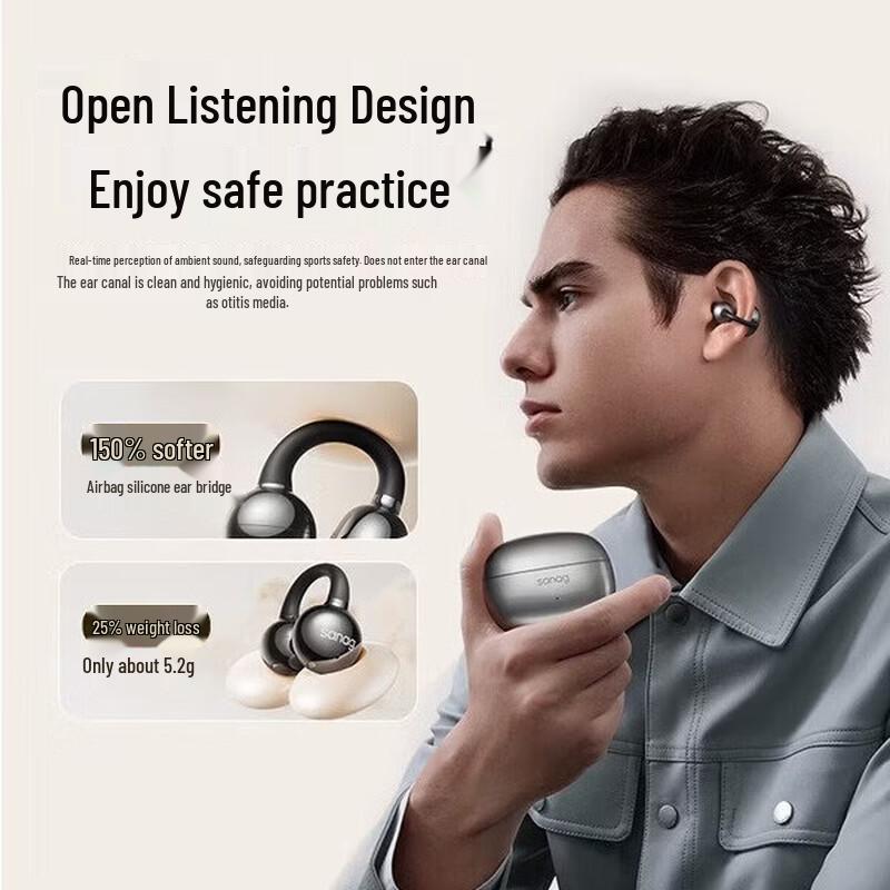 SANAG Z60S Air-Conduction Sport Ear-Clip Bluetooth Earbuds