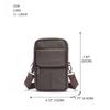 Echtes Leder Herren Umhängetasche Casual Schultertasche Vertikale Rindsleder Handytasche