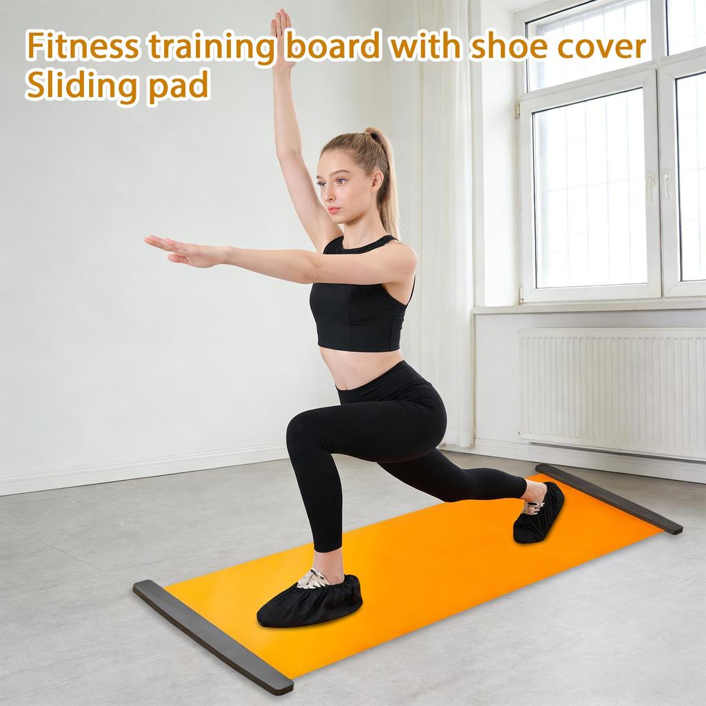 Sliding Mat, Indoor Low-impact Home Exercise And Sports Training Equipment, Fitness Training Board With Shoe Covers.