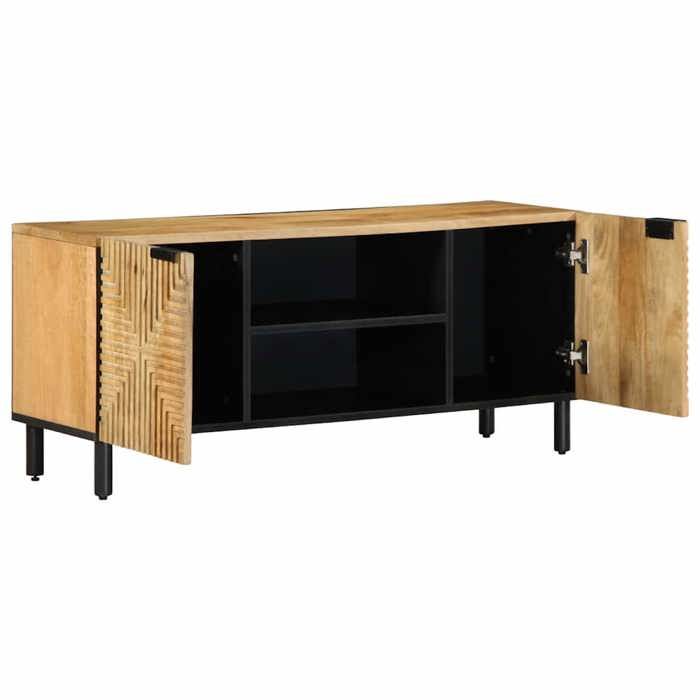 VidaXL Meuble TV marron 105x33x46 cm Bois massif de manguier, banc TV, meuble hifi, centre de divertissement, buffet TV, 4017720