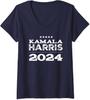 Kamala Harris For President 2024 American Elections Ladies' V-Neck Tshirt Unisex T-Shirt