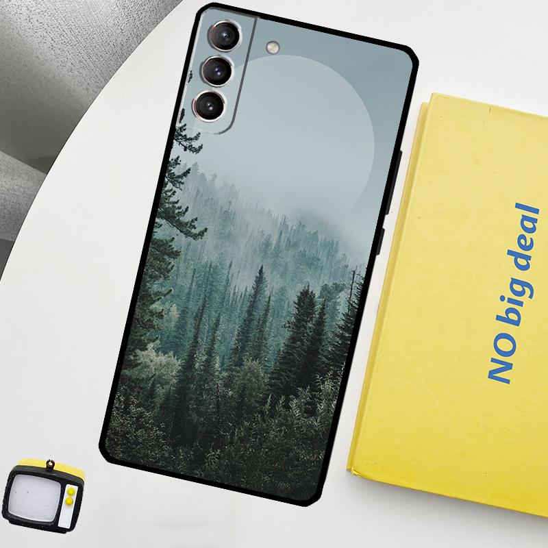 Beautiful Mountain Forest Nature Phone Case For Samsung Galaxy S24 Ultra S20 S21 S22 S23 Plus S9 S10 S24 FE S25 Ultra Cover