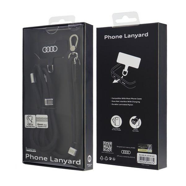 Audi Șnur Universal pentru Telefon 120Cm 6Mm Crossbody Negru/Black Au-Cbl6-R8/D1-Bk