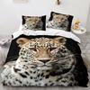 Leopard Duvet Cover King Queen Size Brown Cheetah Bedding Set For Kids Teens Adults Wild Animal 2/3pcs Polyester Comforter Cover