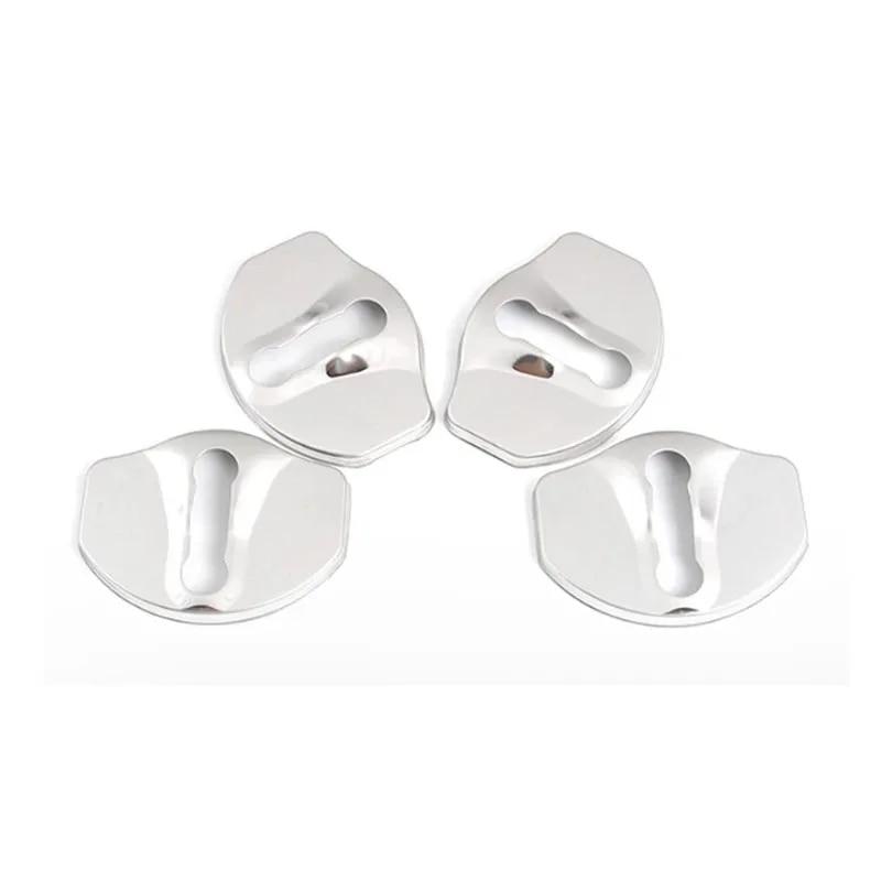 

Моя хорошая модель автомобиля 3, дверная защелка, крышка замка, аксессуары для интерьера, чехол из нержавеющей стали, 4 шт. для Tesla Model 3 2017 2018 серебряный