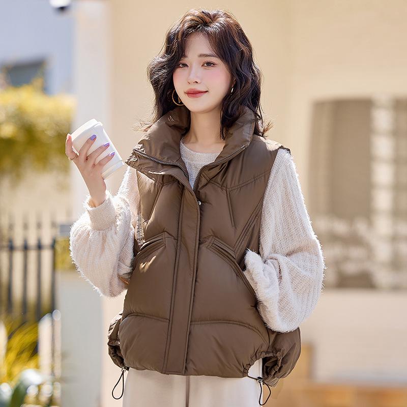 Пуховый хлопковый жилет женский короткий новый осенне-зимний корейский стиль свободный — фото 4