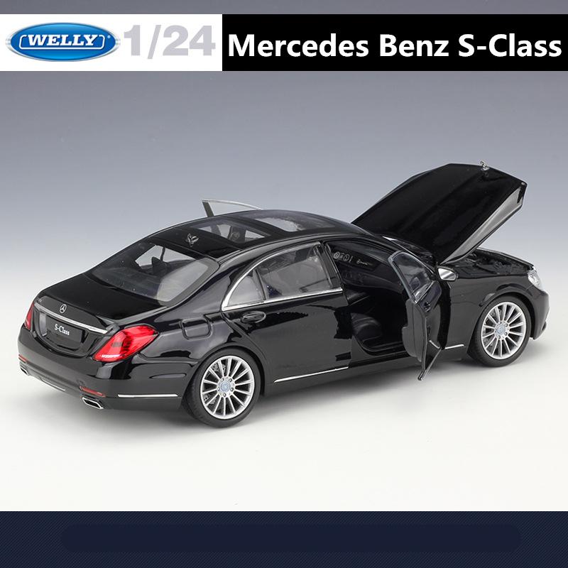 Welly 1/24 Mercedes Benz S-Class S500 литой автомобиль модель игрушечный транспорт литой металл модель автомобиля высокая имитация коллекция детские подарки